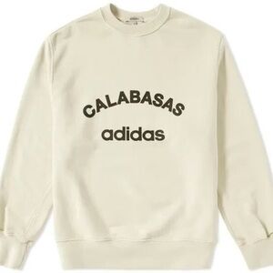 Yeezy Cream Crewneck Sweatshirt with Black Logo